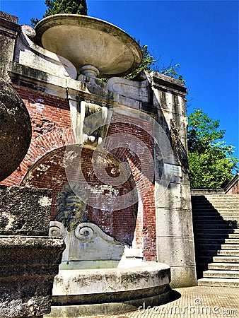 Predappio town in the province of ForlÃ¬ - Cesena, Emilia Romagna region, Italy. History, time and touristic attraction Stock Photo