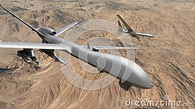 Drone UAV Recon Mission Stock Photo