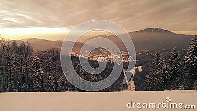 Predeal ski resort in Romania Stock Photo