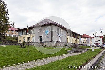 Predeal town hall and the surroundings Editorial Stock Photo