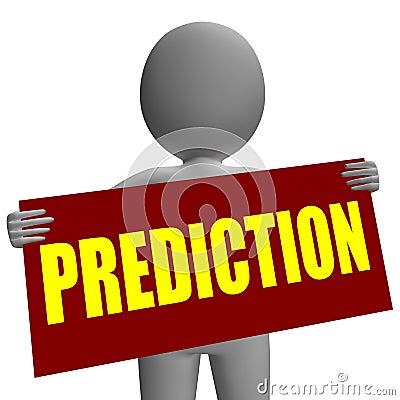 Prediction Sign Character Means Future Forecast Stock Illustration