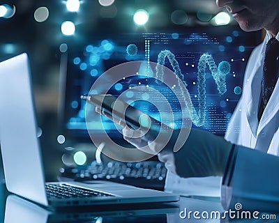 Predictive algorithms for early detection of viral diseases Stock Photo