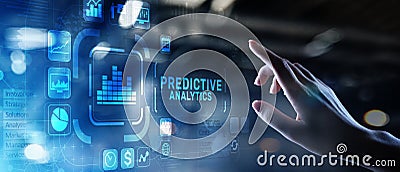 Predictive analytics Big Data analysis Business intelligence internet and modern technology concept on virtual screen. Stock Photo