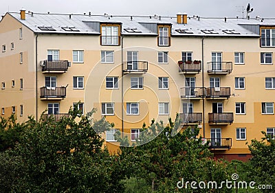 Prefab house Stock Photo