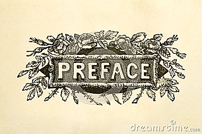 Preface title page Stock Photo