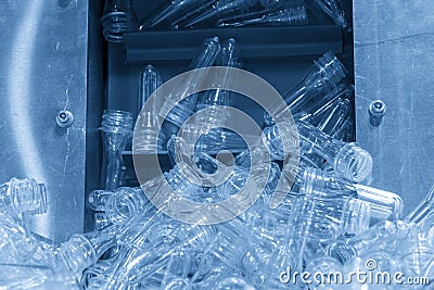 The preform part for blowing plastic bottle process Stock Photo