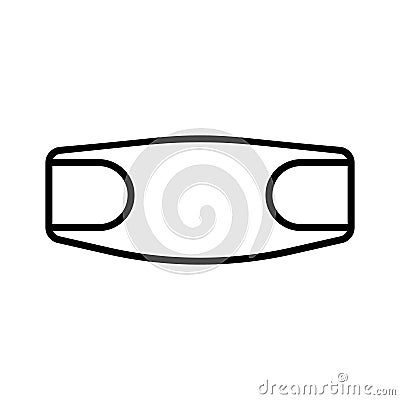Pregnancy bandage. Linear icon of supporting elastic belt for belly, lower back. Black simple illustration of medical Vector Illustration
