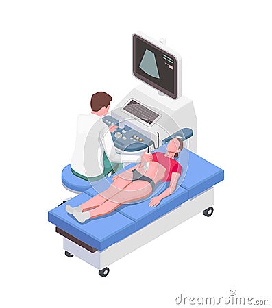 Pregnancy Isometric Icon Vector Illustration