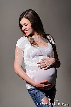 Pregnancy, maternity, preparation and expectation concept Stock Photo