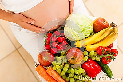 Pregnancy and nutrition Stock Photo