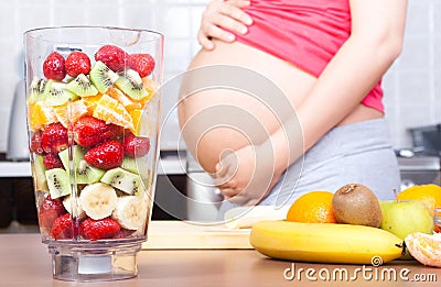 Pregnancy and nutrition. Stock Photo