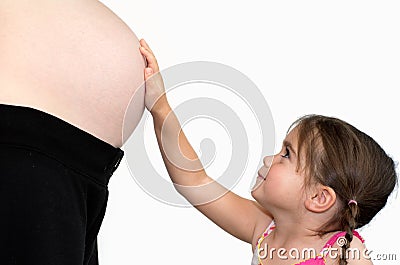Pregnancy - pregnant woman family Stock Photo