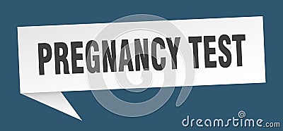 pregnancy test banner. pregnancy test speech bubble. Vector Illustration