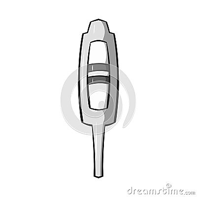 Pregnancy test icon, black monochrome style Vector Illustration