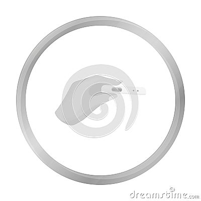 Pregnancy test icon in monochrome style isolated on white background. Pregnancy symbol stock vector illustration. Vector Illustration