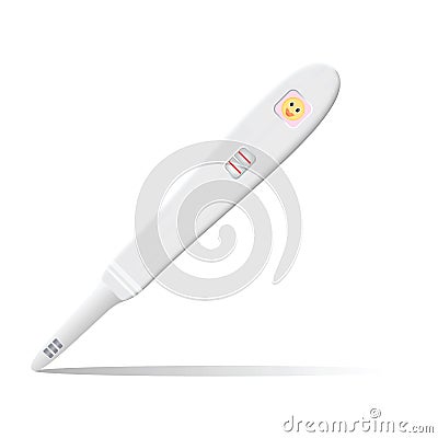Pregnancy test.The medical equipment. Vector Illustration