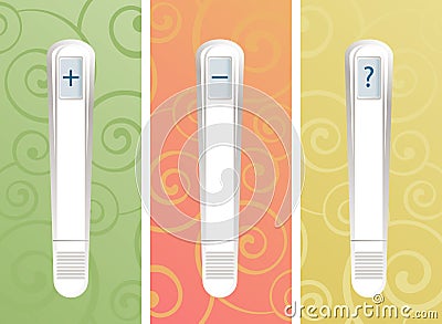 Pregnancy Test Sticks Vector Illustration