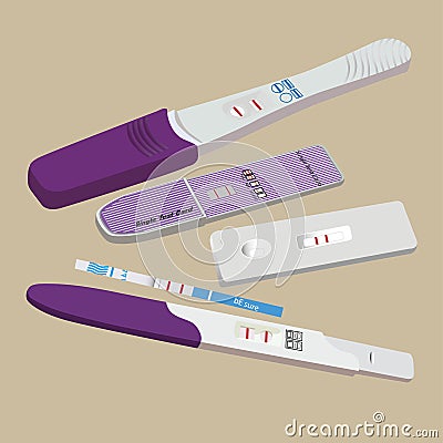 Pregnancy tests Vector Illustration