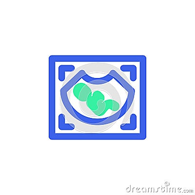 Pregnancy ultrasound icon vector Vector Illustration