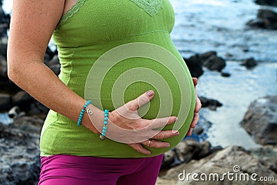 Pregnant Belly Stock Photo