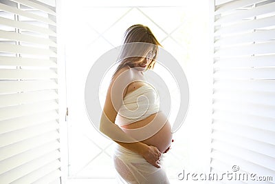 Pregnant Belly Stock Photo