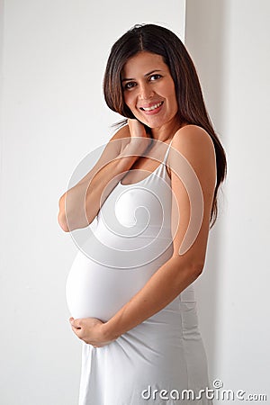 Pregnant belly. Stock Photo