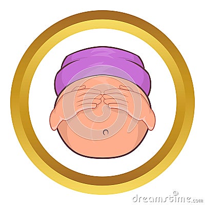 Pregnant belly vector icon, cartoon style Vector Illustration