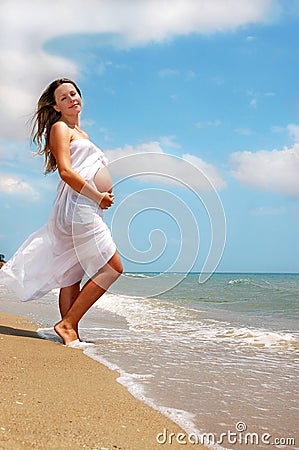 Pregnant girl Stock Photo