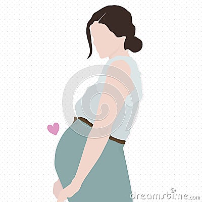 pregnant girl Vector Illustration