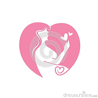 pregnant mother icon vector element design template Vector Illustration