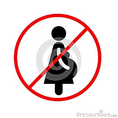 Pregnant sign icon Vector Illustration