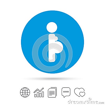 Pregnant sign icon. Pregnancy symbol. Vector Illustration