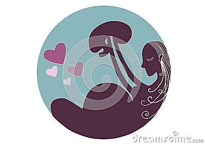 Pregnant vectors,Mom and baby Vector Illustration