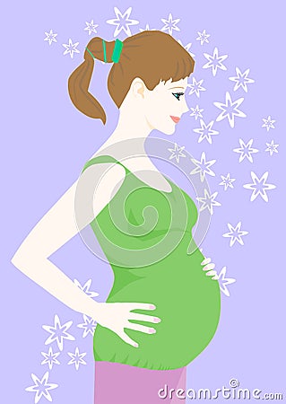 The pregnant woman Vector Illustration