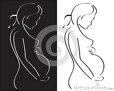 Pregnant woman Vector Illustration