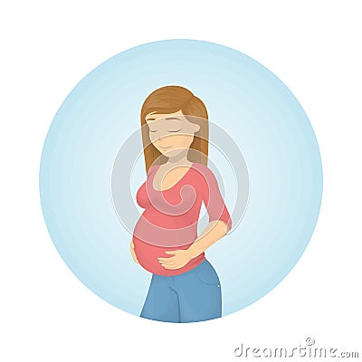 pregnant woman. Vector Illustration