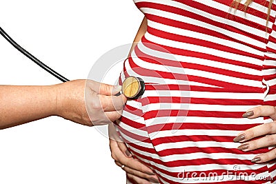 The pregnant woman in hospital Stock Photo