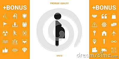 Pregnant woman icon Vector Illustration