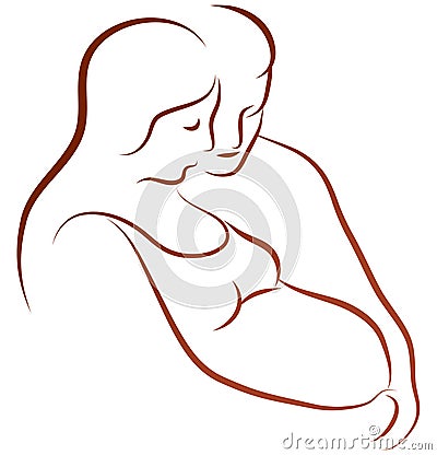 Pregnant woman Vector Illustration