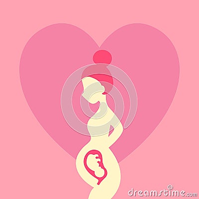 Pregnant Woman Illustration, International Midwives Day, Midwifery Illustration, Vector Illustration EPS 10. Vector Illustration