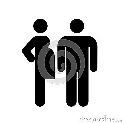 Pregnant woman and man couple icon Vector Illustration