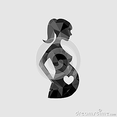 Pregnant woman sign icon . Women Pregnancy symbol. Stock Photo