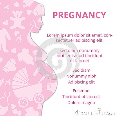 Pregnant woman silhouette Vector Illustration