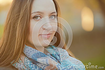 Pregnant woman sticks behind belly Stock Photo
