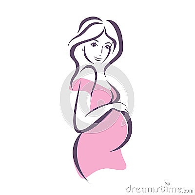 Pregnant woman Vector Illustration