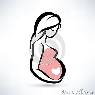 Pregnant woman Vector Illustration