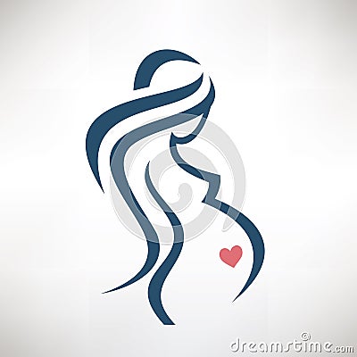 Pregnant woman symbol Vector Illustration