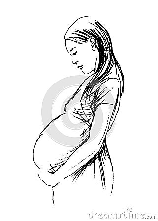 Pregnant women Vector Illustration