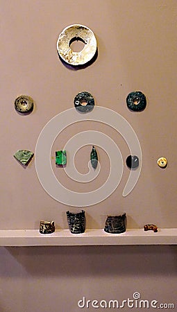 Ancient decorative items prehispanic Stock Photo