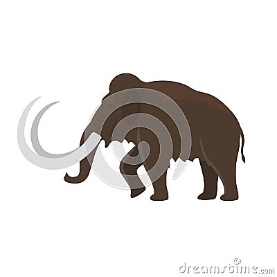 Prehistoric animal mammoth icon Vector Illustration